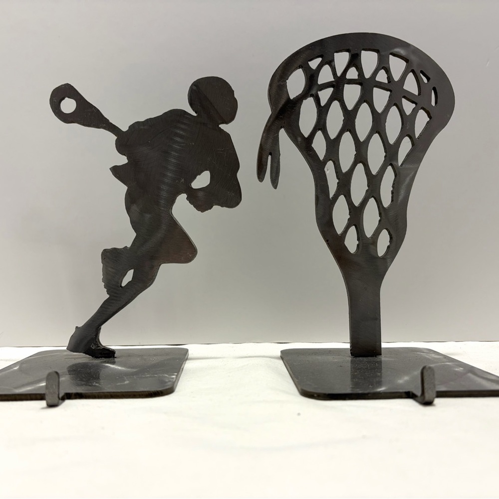 Lacrosse Handmade Metal Award Medal Hangers – Athlete & Stick Design